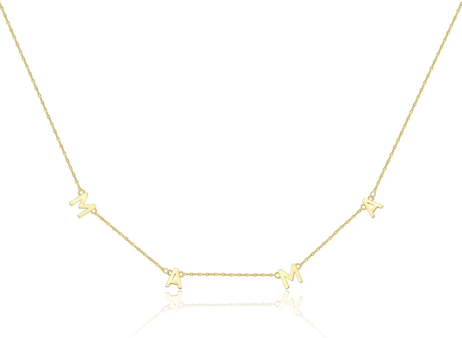 Dainty MAMA Necklace for Women 14K Gold Plated Necklace Gold Silver Letter Pendent Gifts for New Mom Mother's day Gifts Jewelry