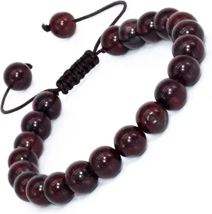 DAZCOLO 8mm Natural Gemstone Adjustable Bracelet, Handmade Unisex Crystal Bracelets for Meditation, Yoga, Spiritual Healing & Positive Energy