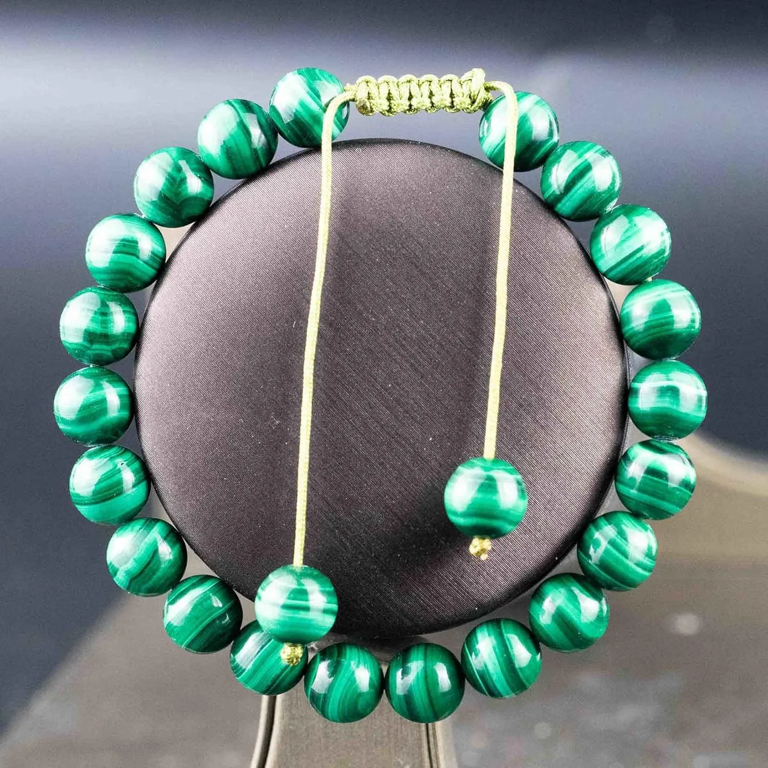 DAZCOLO 8mm Natural Gemstone Adjustable Bracelet, Handmade Unisex Crystal Bracelets for Meditation, Yoga, Spiritual Healing & Positive Energy