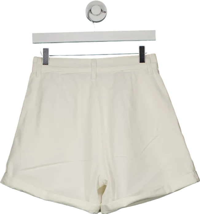 Dazy White High-Waisted Shorts UK L