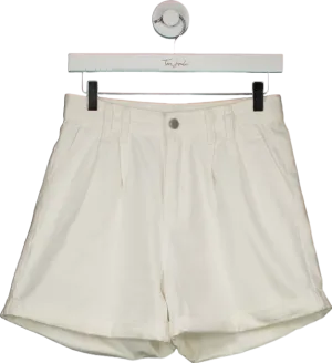 Dazy White High-Waisted Shorts UK L
