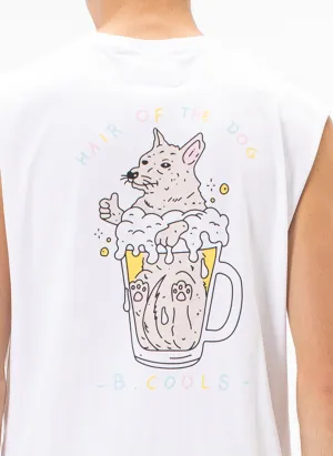 Dog Muscle Tee White
