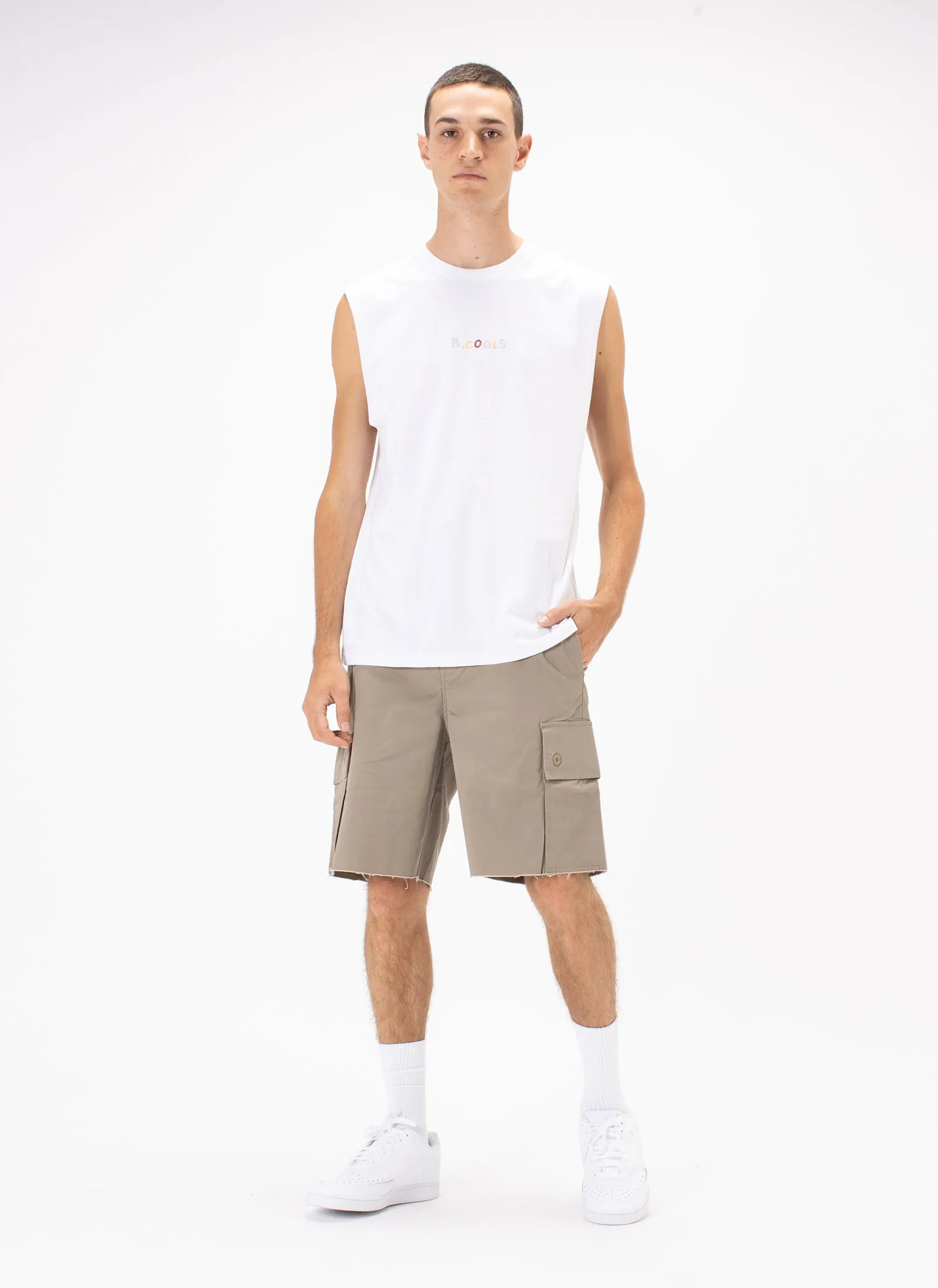 Dog Muscle Tee White