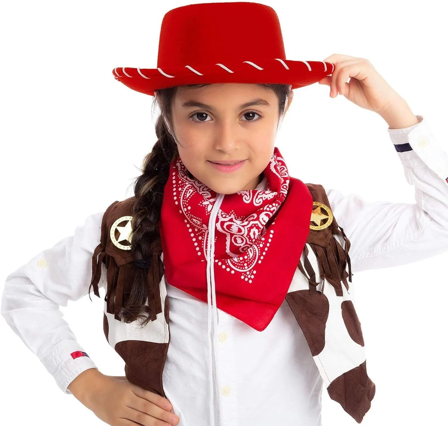 Dress-up 1PC for Prop Children's Hat Decorations Party Cowboy Red Holiday Baseball Caps Men's Ribbed Watch Cap