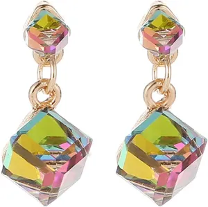 Earrings for Women Geometric Cube Pendant Stud Earrings Party Jewelry Professional