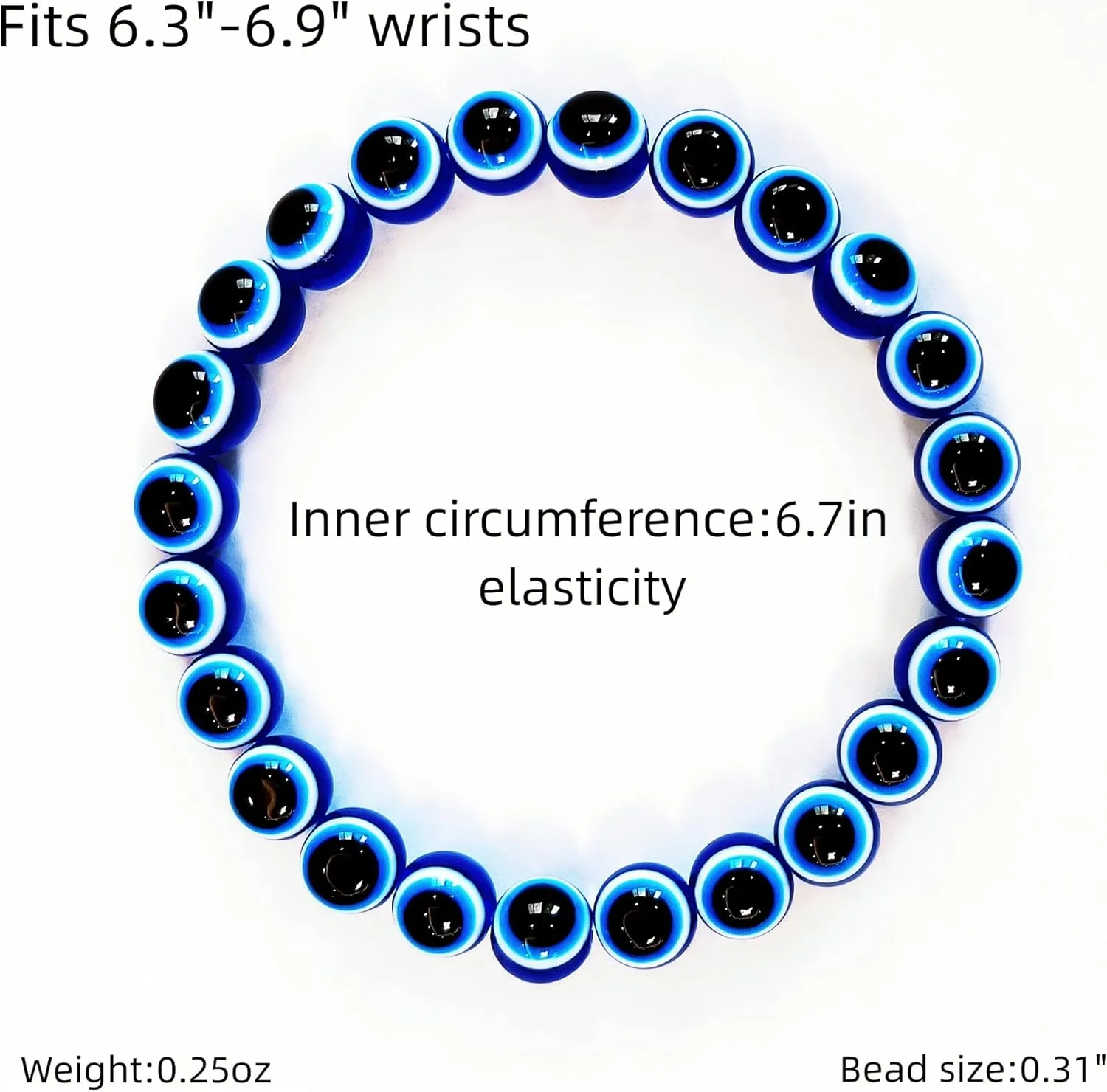 Evil Eye Bracelet Blue Beads Bracelet Turkish Lucky For Protection And Blessing Bracelet Christmas New Year Gifts For Women