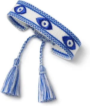 Evil Eye Woven Lover Friendship Bracelets Handmade Adjustable Tassel Friend Gift for Women&Girls An Elegant Talisman of Protection and Good Fortune