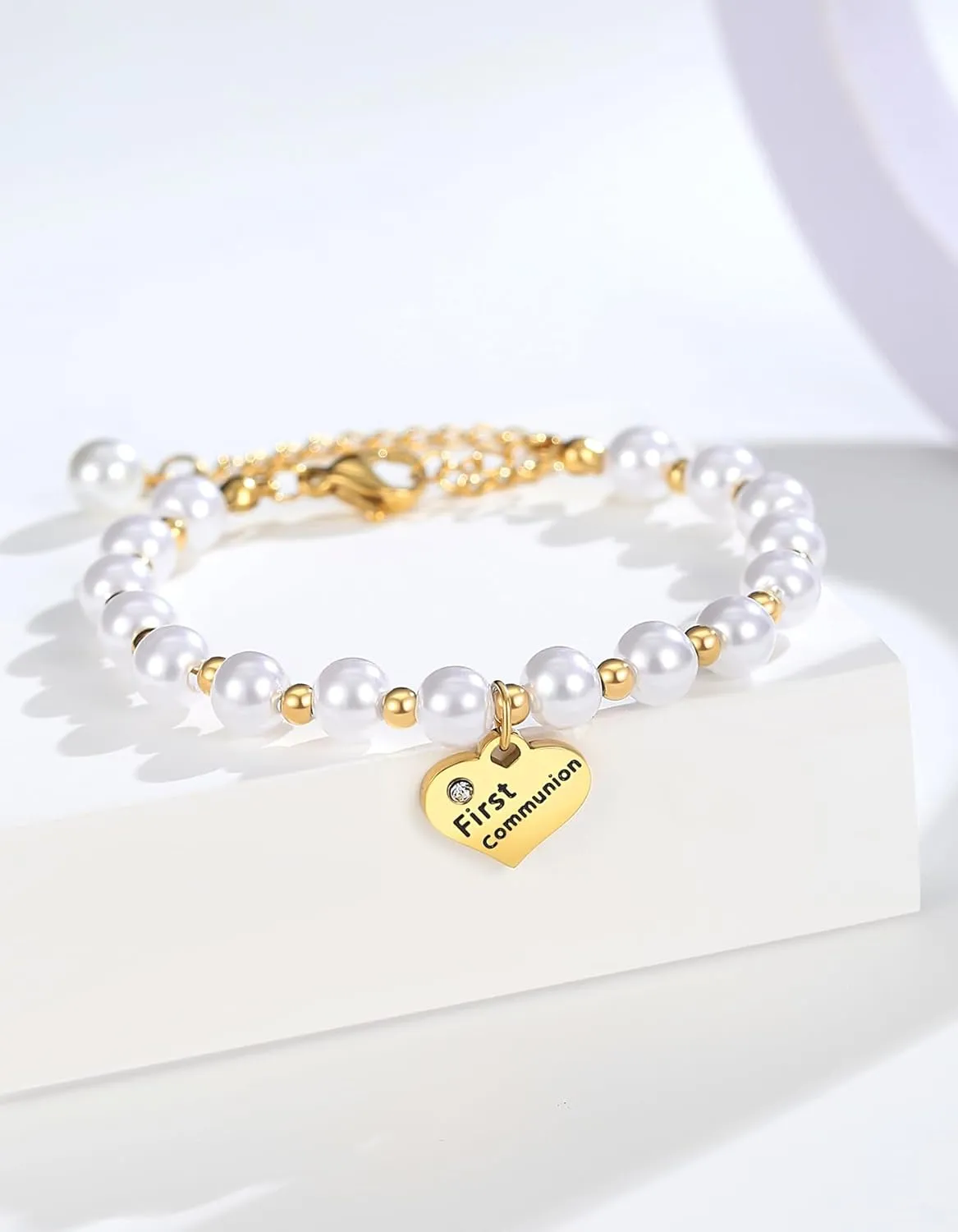 First Communion Bracelet Girls Charm Baptism Gift Jewelry Gift for Girls