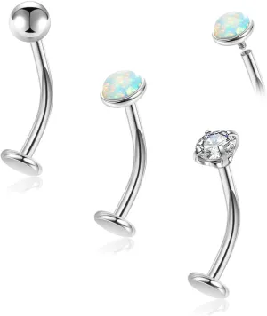 Floating Titanium Belly Button Ring Hypoallergenic G23 Belly Piercings for Women Navel Piercings Jewelry 3Pcs silver internally threaded 14G belly ring