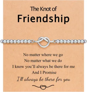 Forever Love Knot Infinity Friendship Bracelets for Women, Bridesmaid Wedding Valentines Birthday Gifts for Friends