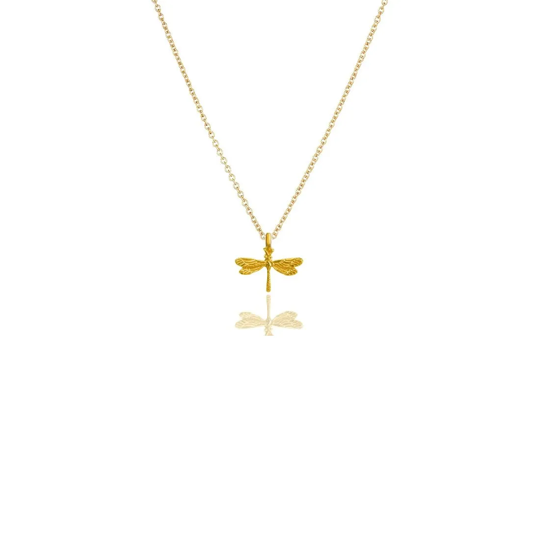Friendship Delicacy Dragonfly Necklace Good Luck Elephant Pendant Chain Necklace with Message Card Gift Card (Gold Dragonfly)
