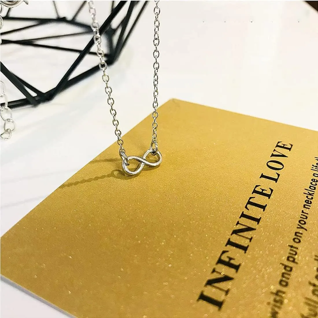 Friendship Infinite 8 Necklace Lucky Elephant Star Pearl Circle Pendant Necklace for Women Gift Card