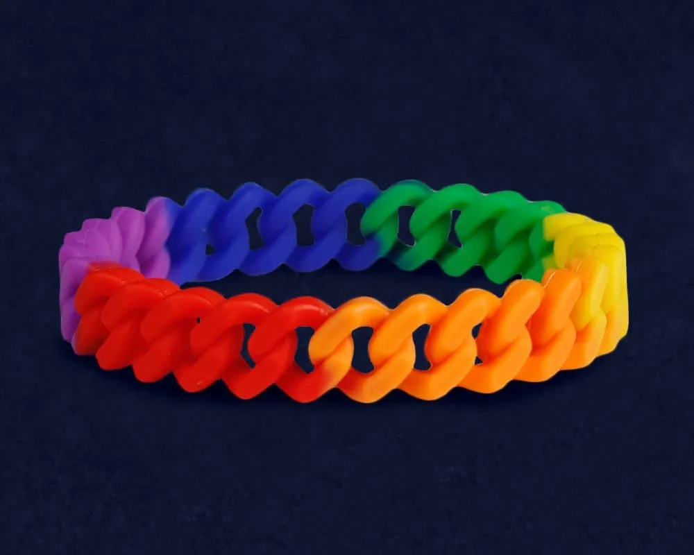 Fundraising For A Cause | Pride Silicone Bracelet - Support Pride Causes - LGBTQ  Rainbow Bracelet for Women & Men (1 Bracelet)