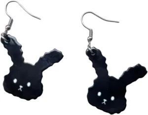 Funny Cute Kawaii Acrylic Animal Earrings, Sheep Panda Rabbit Goat Lamb Big Rooster Chicken Red Pink Lips Eyes Drop Dangle Earring for Women Girls, Sweet Stud Earring Thanksgiving Christmas Jewelry Gift