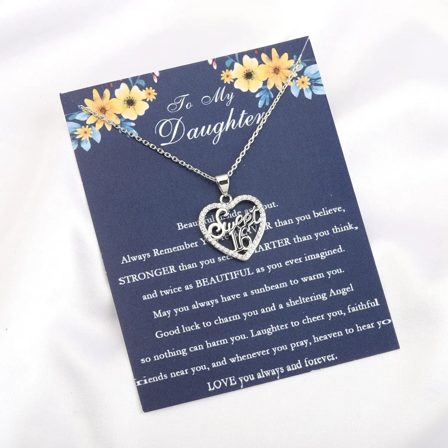 FUSTMW 16th Birthday Gifts Sweet 16 Gifts Necklace Sweet 16 Jewelry 16 Year Old Birthday Gifts