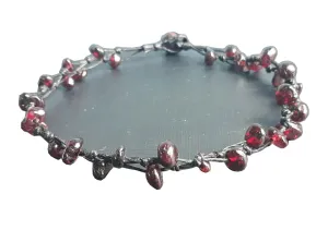 Garnet stone anklets men anklets women anklets friendship anklets fashion anklets gemstone anklets gift anklets boy and girl beaded anklets