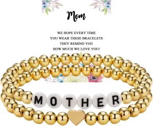 Gifts for Mom Matching Bracelets for Mother Gift from Daughter Mother Daughter Jewelry Set Gift, Stepmom, Bonus Mom, Mother in Law Gift