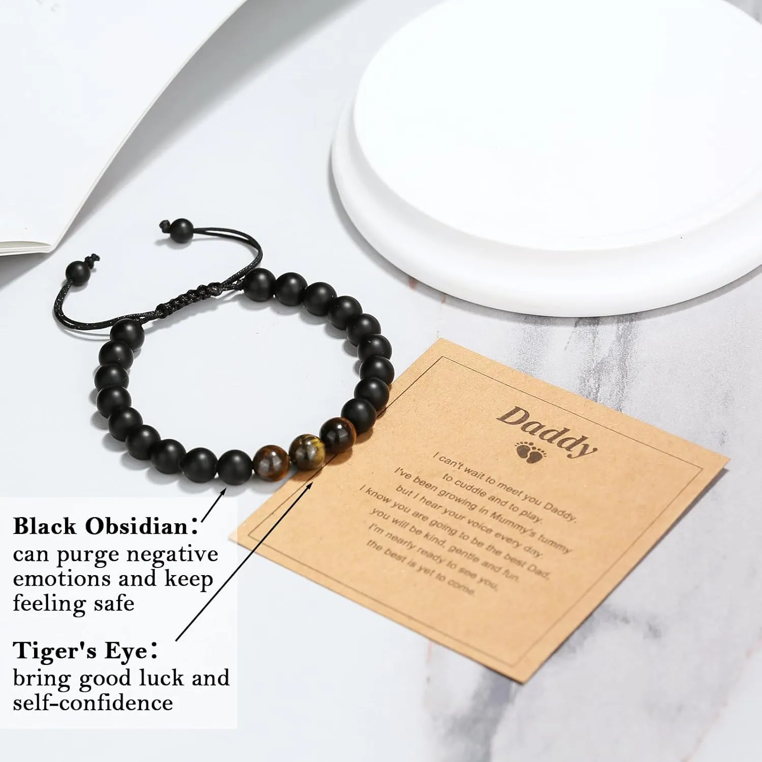 Gifts for New Dad, Mens Handmade Daddy to be Bracelets as New Dad Gifts from Wife as Gifts for Him