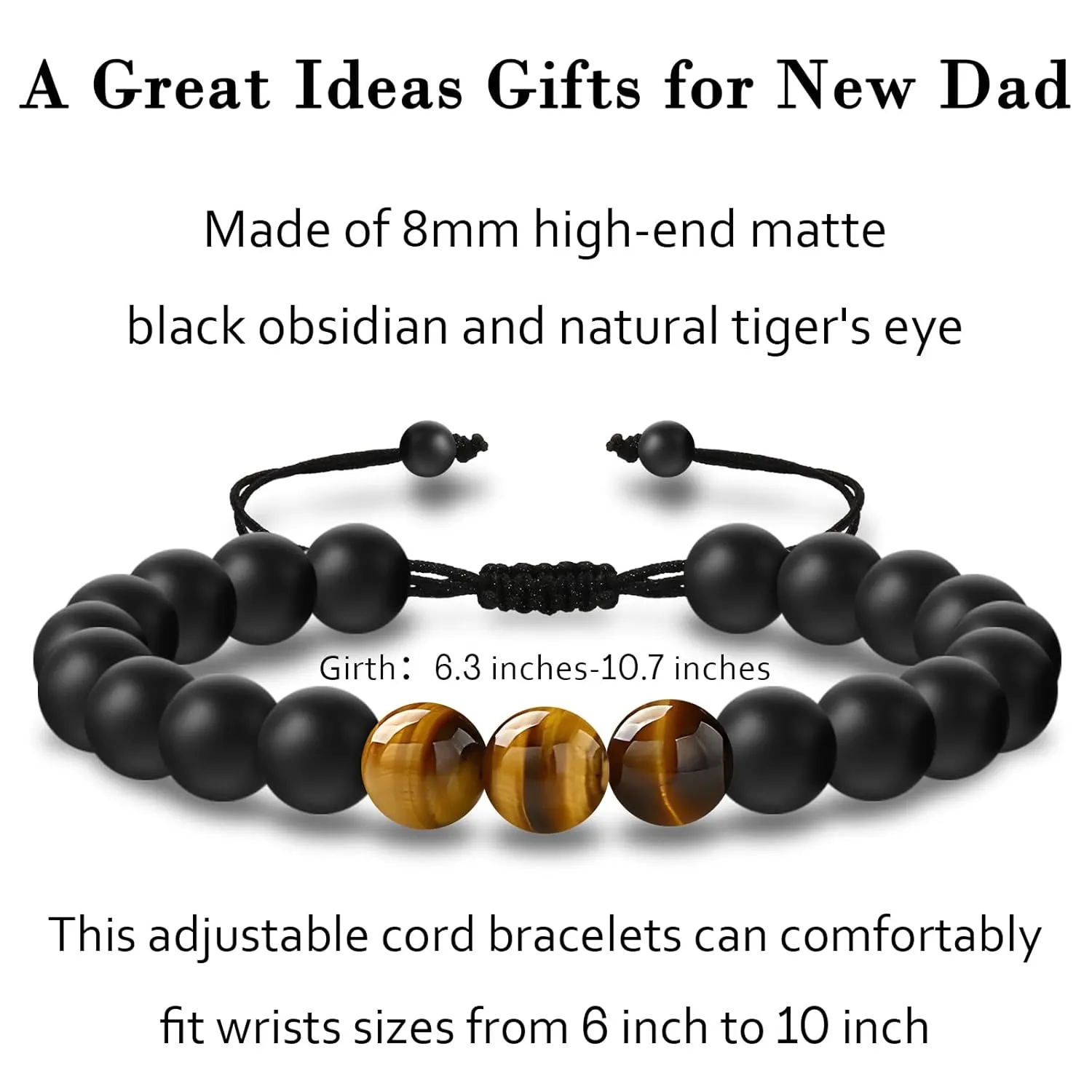 Gifts for New Dad, Mens Handmade Daddy to be Bracelets as New Dad Gifts from Wife as Gifts for Him