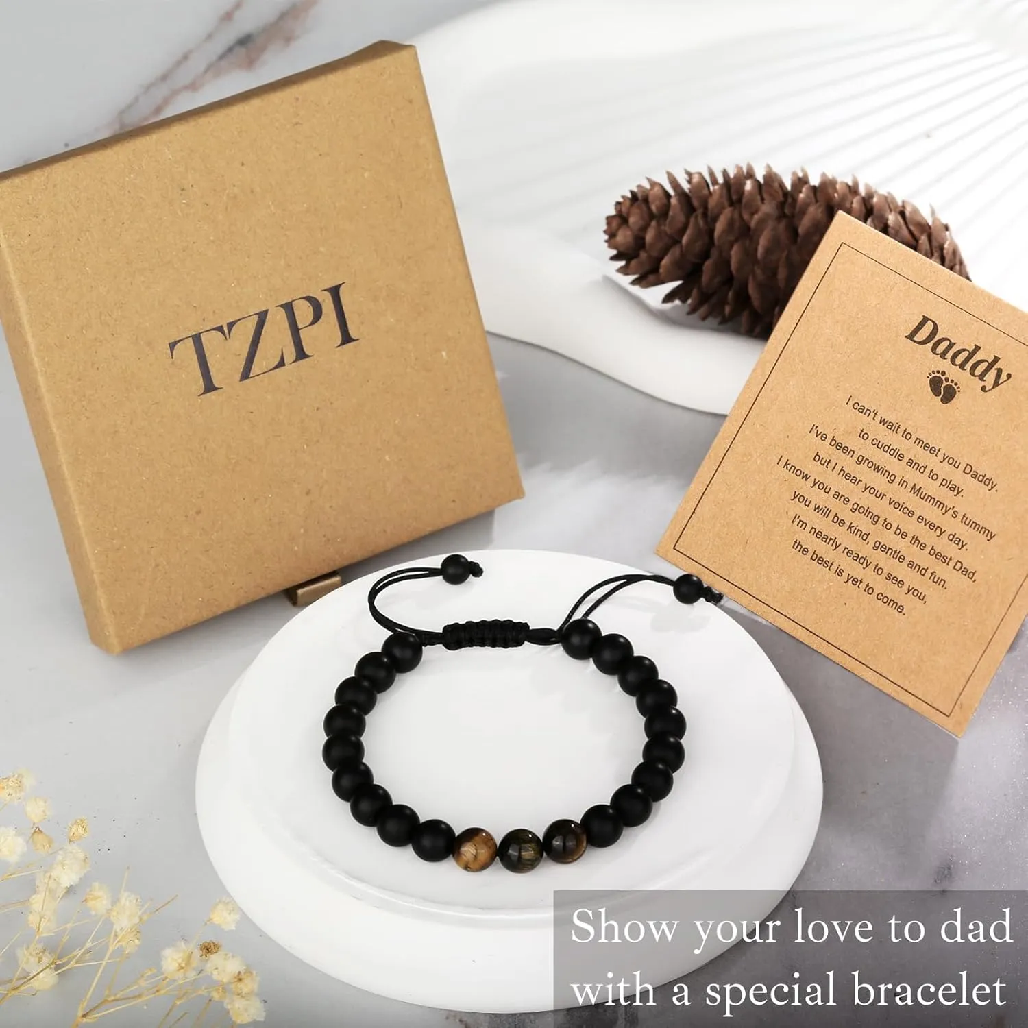 Gifts for New Dad, Mens Handmade Daddy to be Bracelets as New Dad Gifts from Wife as Gifts for Him