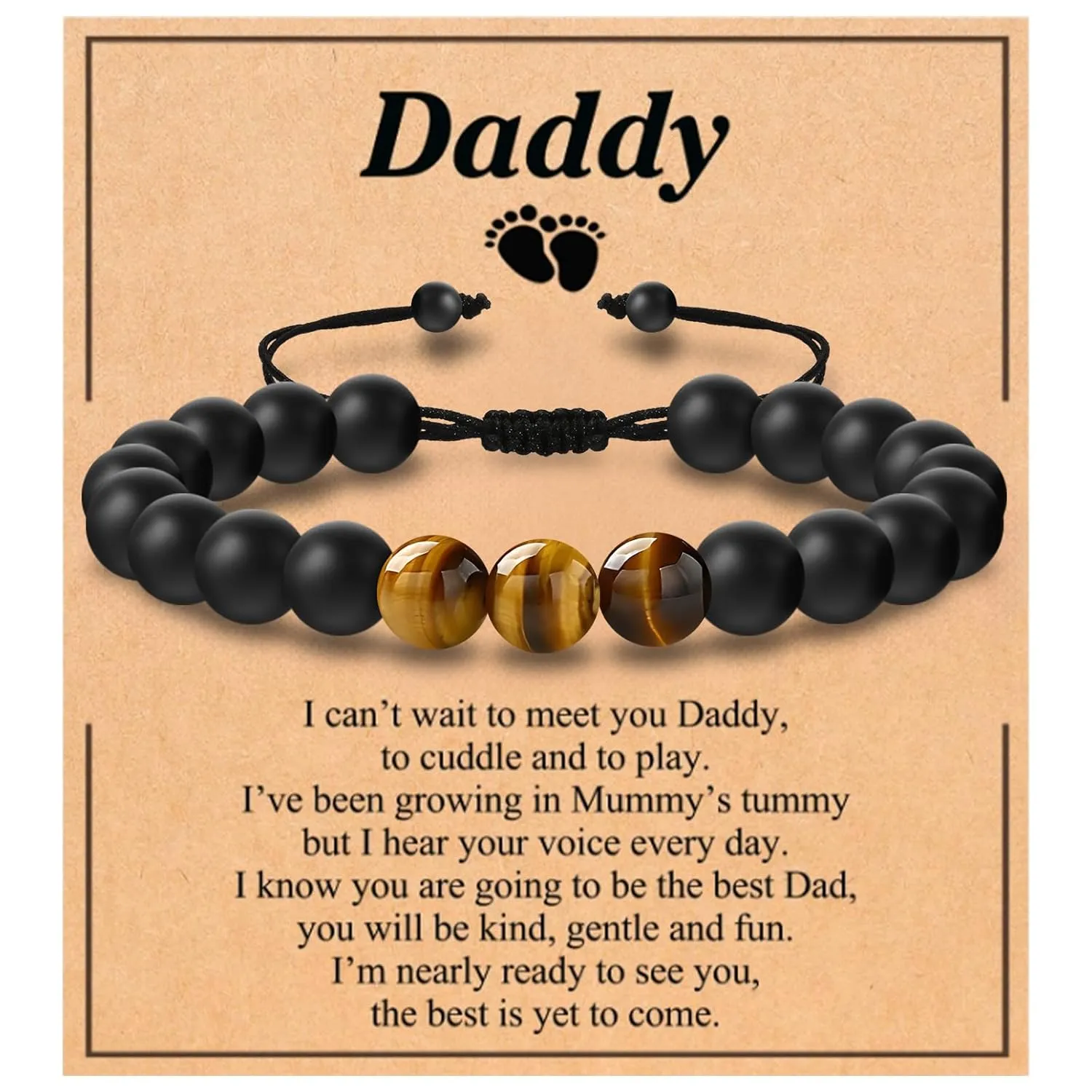 Gifts for New Dad, Mens Handmade Daddy to be Bracelets as New Dad Gifts from Wife as Gifts for Him