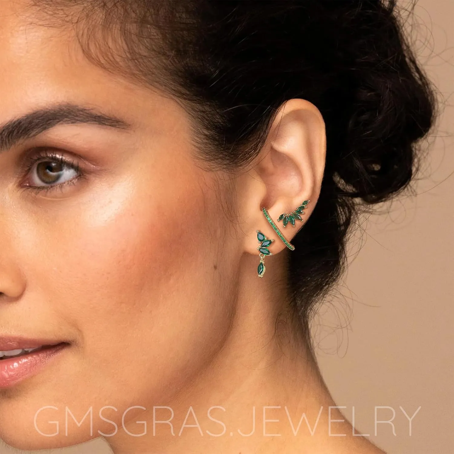 Gold Earrings Stacks Set for Women Trendy, 14k Gold Plated Huggie Stud Hoop Stackable Cartilage Earrings Hypoallergenic Earring Sets Stack for Women Multiple Piercing, Dainty Jewelry Gifts
