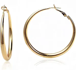 Gold Plated Stud and Dangle Earrings Set, Hypoallergenic Lightweight Minimalist Design