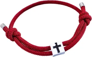 Handmade Adjustable Christian Cross Braided Rope Bracelet Multicolor ross Woven String Bracelets for Women Men Lucky Protection Religious Faith Jewelry Gifts