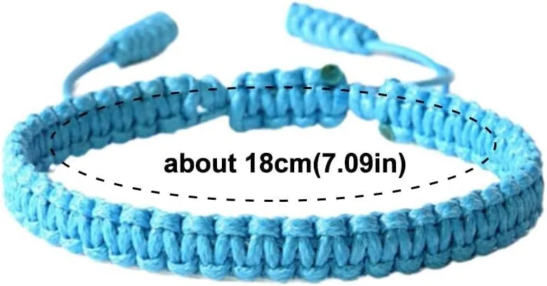 Handmade Blue Friendship Bracelets for Women  Adjustable, Beaded and Braided Design, Tibetan String Bracelet for Protection and Good Luck, Perfect for Celebrating Friendship