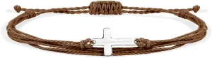 Handmade Cross Sideways Braided Colorful String Adjustable Rope Bangle Friendship Couple Bracelet Faith Hope Blessed Christmas Religious Lucky Jewelry for Women Men