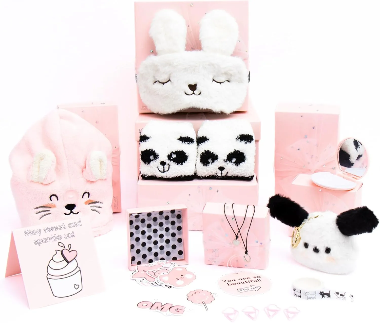 HAPPY LOLLI Gift Basket for Tween & Teen Girls  8 Trendy Gifts with Tasks & Empowering Cards  Great for Birthdays.