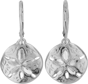 Hawaiian Silver Jewelry Sand Dollar Beach Earrings  Premium Sterling Silver Dangle Earrings  Beautiful Beach Earrings for Women  Comfortable and Lightweight  Reliable Closure
