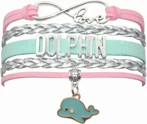 HCChanshi Dolphin Bracelet - Infinity Love Charm Jewelry Gifts For Women, Men, Dolphin Lovers Fans
