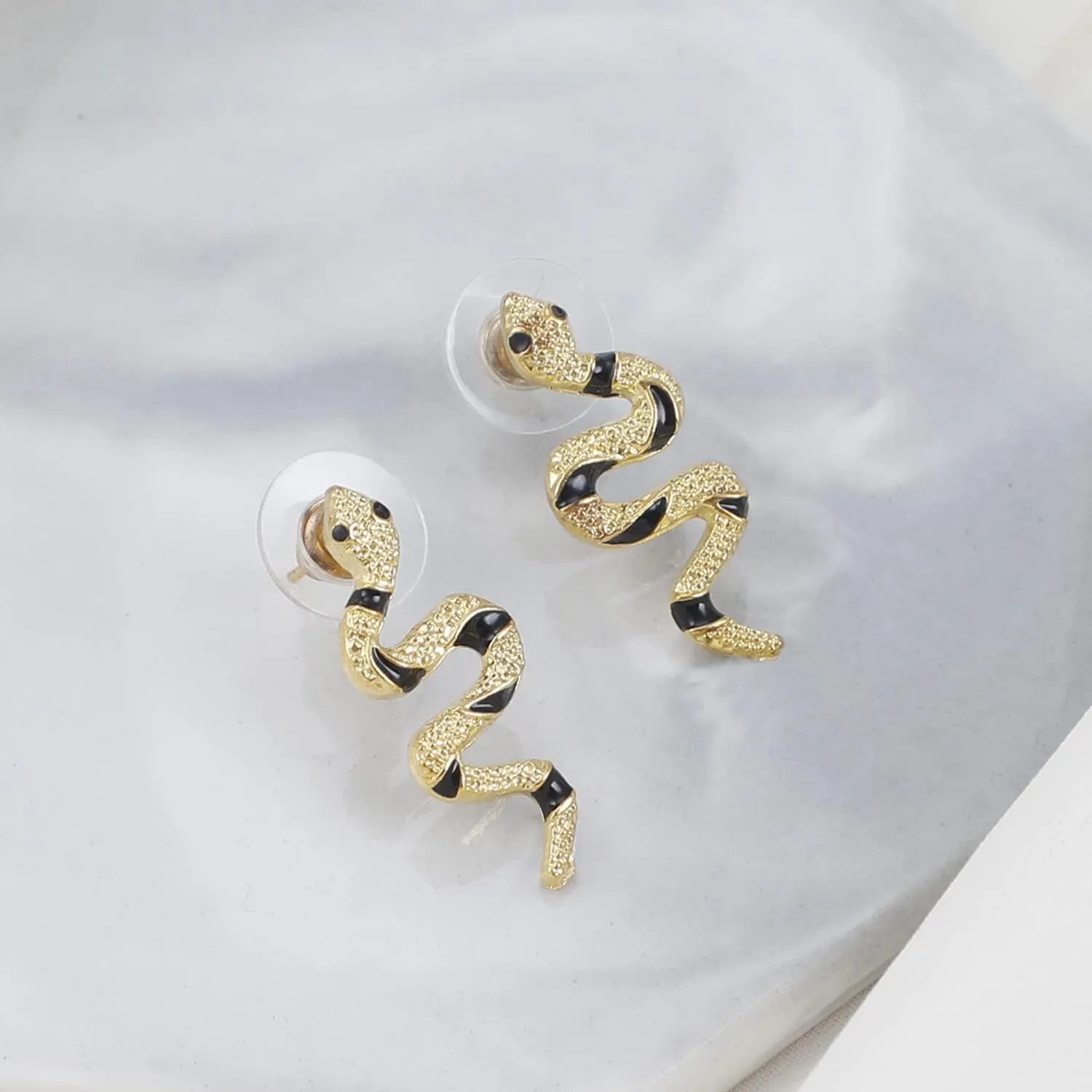 Hofar Snake Earrings Dangle Boa Hancock Pirate Empress Exaggeration Animal Snake Hook Earrings Gold Snake Cosplay Earrings for Women