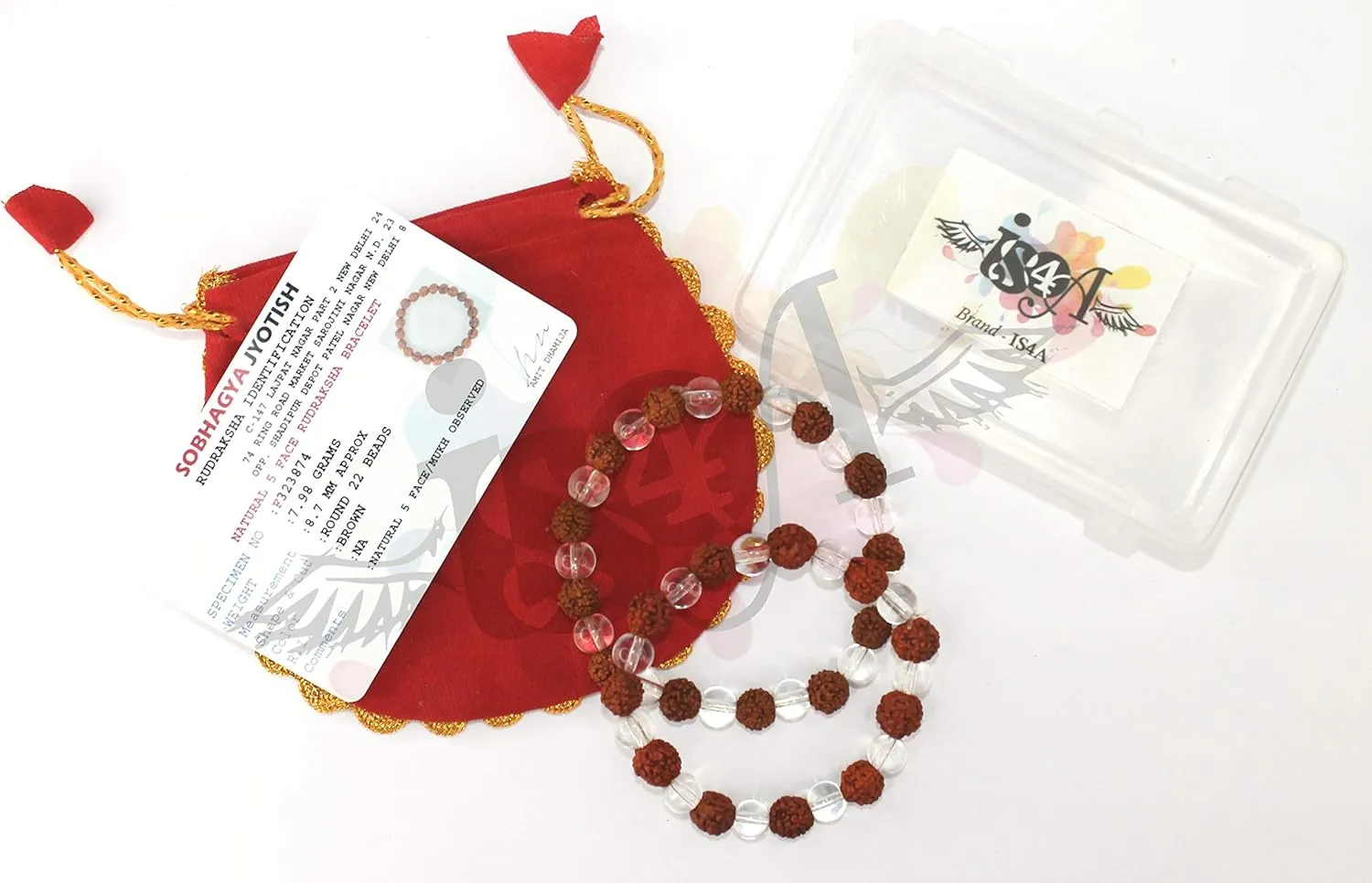 IS4A Genuine Himalayan Five Face Rudraksha Seeds Tibetan Wrist Bracelet Meditation Beads Prayer Charm Bracelets