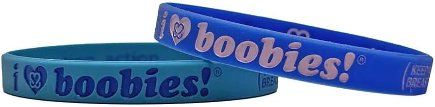 Keep A Breast The i love boobies! Blue Dream Bracelet Pack