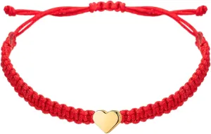 kelistom Handmade 18K White Gold Plated Star Bracelets for Women Men Red Black Woven String Luck Protection Friendship Distance Matching Bracelet Gifts