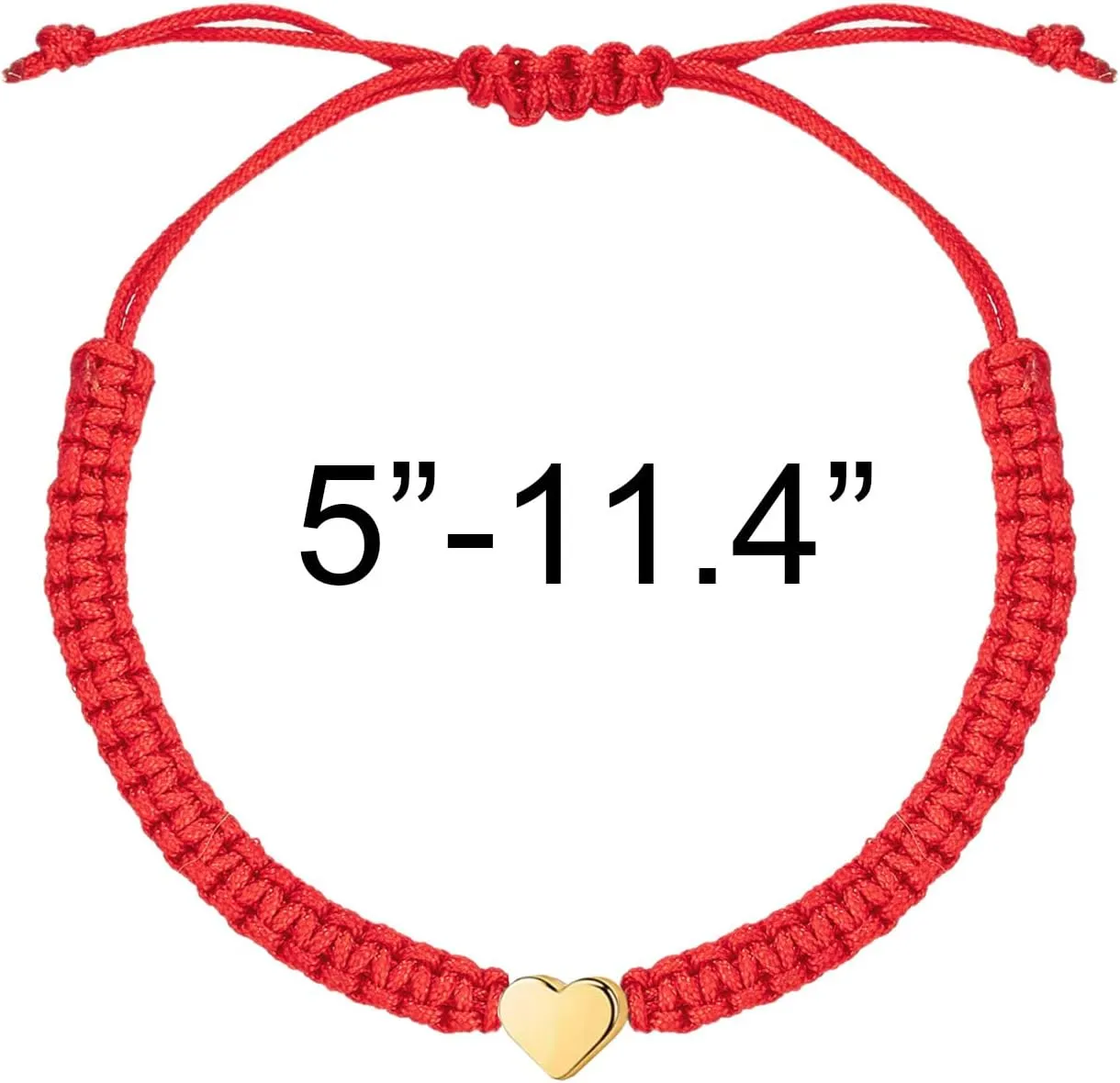 kelistom Handmade 18K White Gold Plated Star Bracelets for Women Men Red Black Woven String Luck Protection Friendship Distance Matching Bracelet Gifts