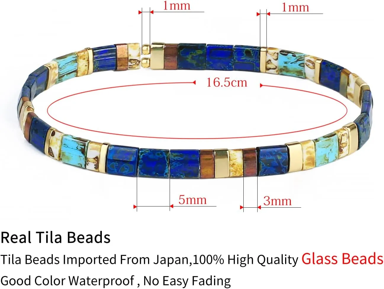 KELITCH Tila Beaded Stretch Bracelets Women Strand Bangle Handmade Charm Cuff Link Bracelet Summer Fashion Jewelry