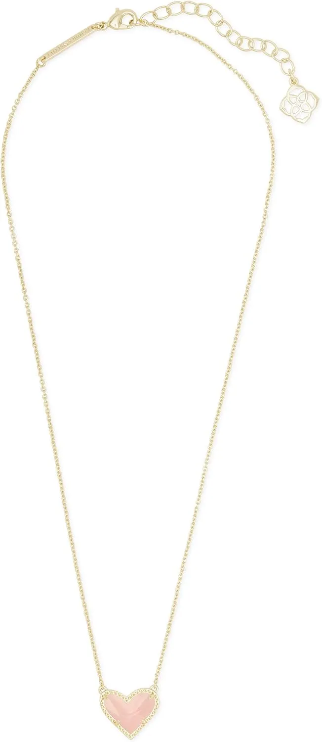 Kendra Scott Ari Heart Adjustable Length Pendant Necklace for Women, Fashion Jewelry