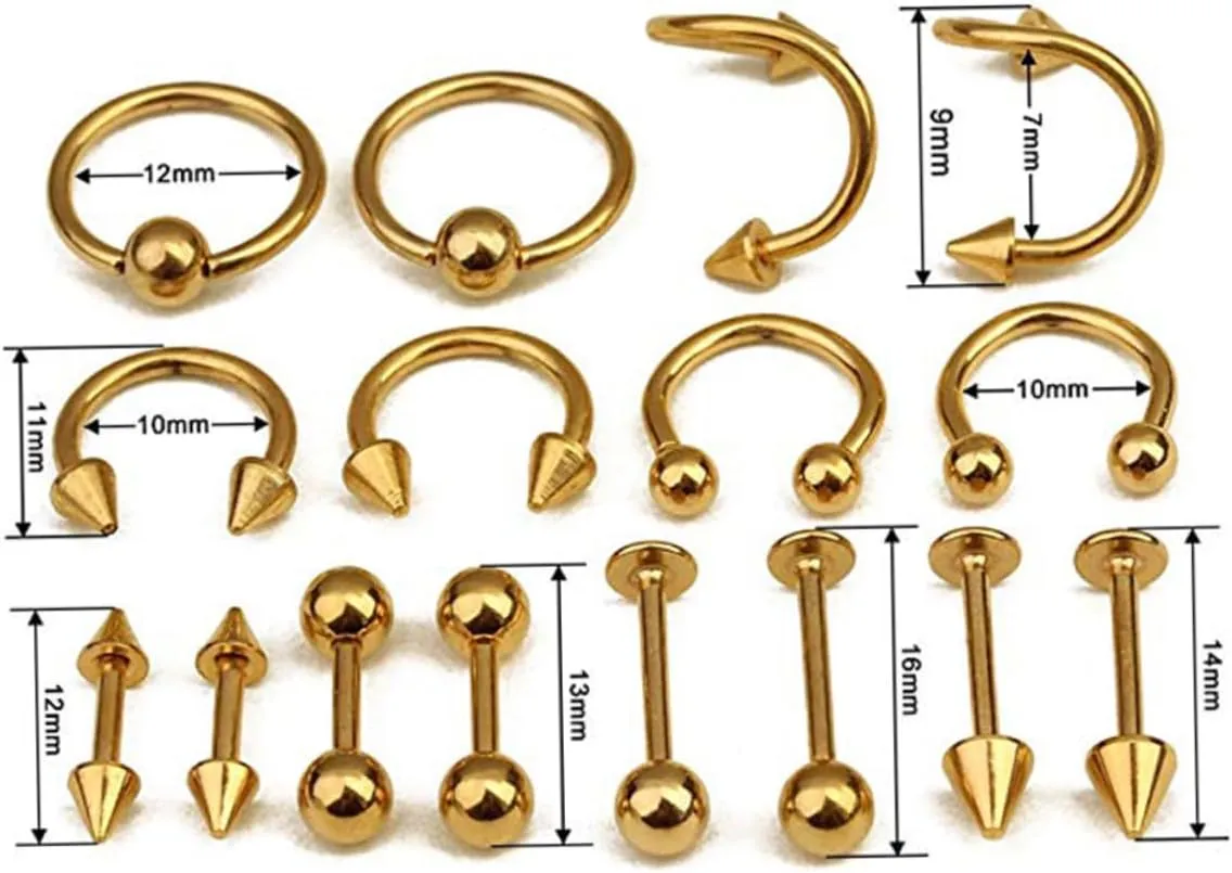 KESYOO Tongue Ring Studs Nose Jewelry Piercing Jewelry Body Jewlery Women Piercing Jewellery Tongue Bar Black