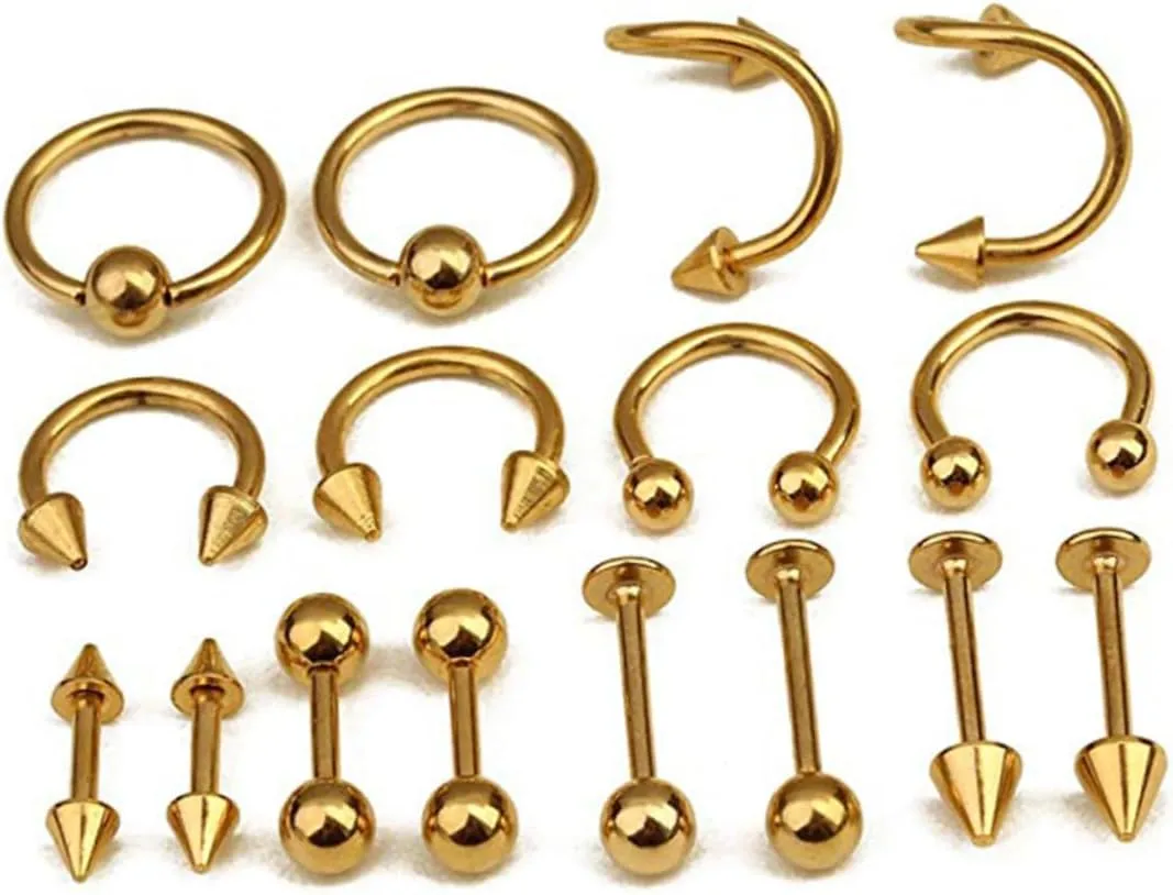 KESYOO Tongue Ring Studs Nose Jewelry Piercing Jewelry Body Jewlery Women Piercing Jewellery Tongue Bar Black