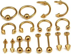 KESYOO Tongue Ring Studs Nose Jewelry Piercing Jewelry Body Jewlery Women Piercing Jewellery Tongue Bar Black