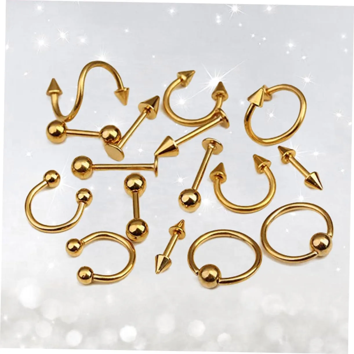 KESYOO Tongue Ring Studs Nose Jewelry Piercing Jewelry Body Jewlery Women Piercing Jewellery Tongue Bar Black