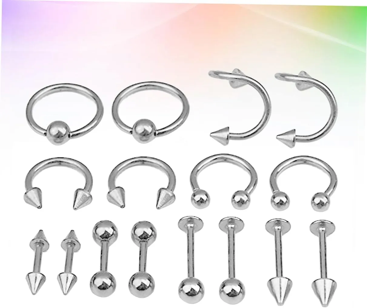 KESYOO Tongue Ring Studs Nose Jewelry Piercing Jewelry Body Jewlery Women Piercing Jewellery Tongue Bar Black