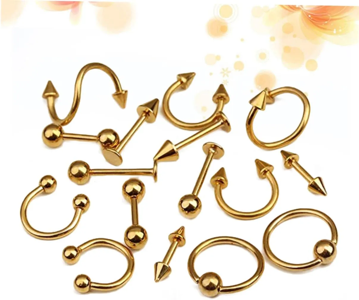 KESYOO Tongue Ring Studs Nose Jewelry Piercing Jewelry Body Jewlery Women Piercing Jewellery Tongue Bar Black