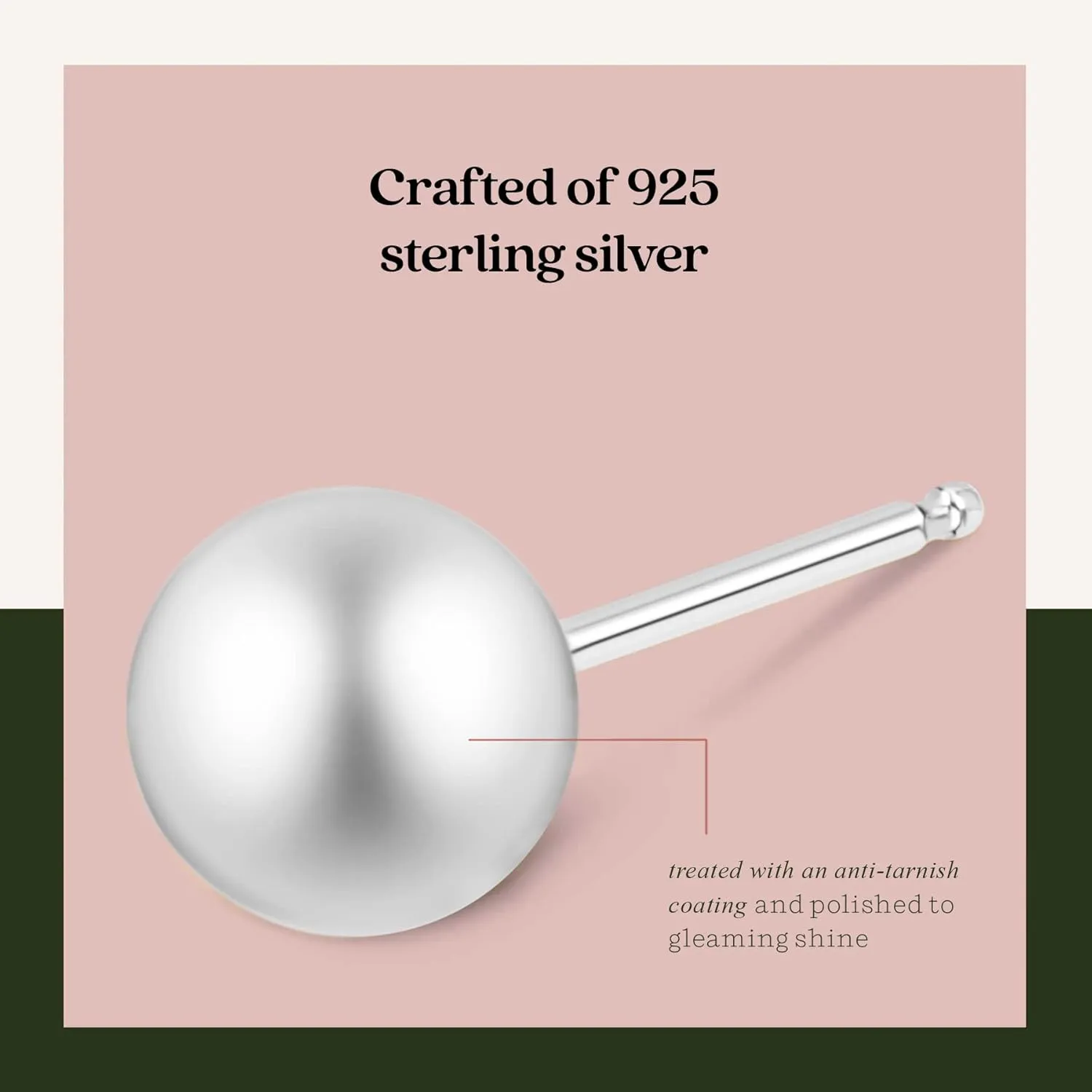 KEZEF 5 Pair Set Earrings for Women Girls | Sterling Silver, 14k Gold Plated & Rose Gold Plated Ball Earrings 925 Hypoallergenic Round Stud Earrings | Set of 2mm, 3mm, 4mm, 5mm, 6mm