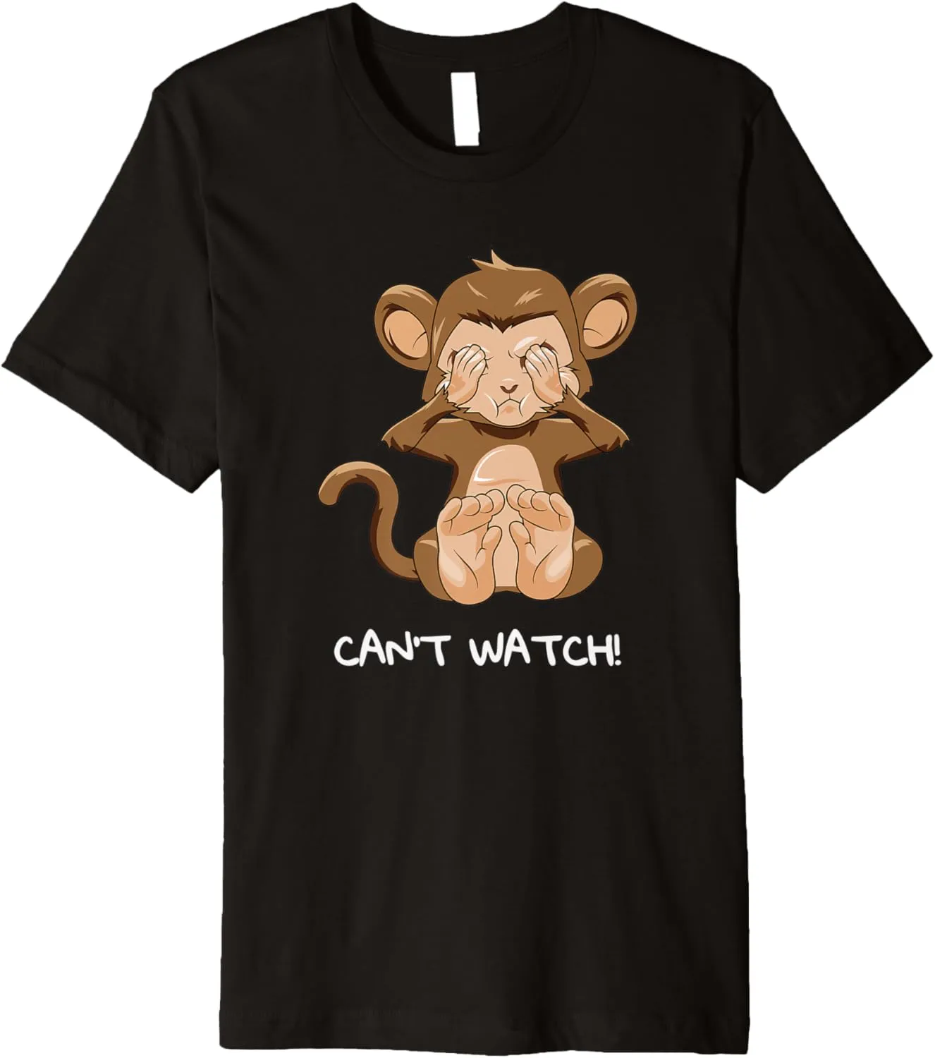Kids Can not watch Funny Monkey Shirt Sweet Ape Premium T-Shirt