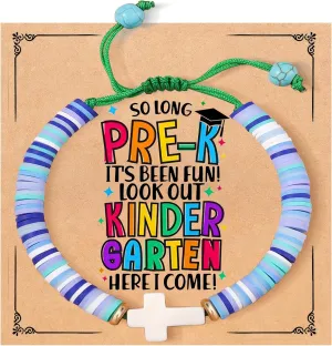 Kindergarten Preschool Pre K 2025 Graduation Bracelet Gifts for Girls Boys Kids Daughter Son Granddaughter Grandson Niece Nephew