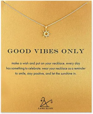 LANG XUAN Friendship Dainty Bead Layered Compass Necklace Good Luck Elephant Pendant Chain Necklace with Message Card for Women Best Gift Card